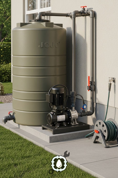 JoJo tank installation on a residential site in Gauteng