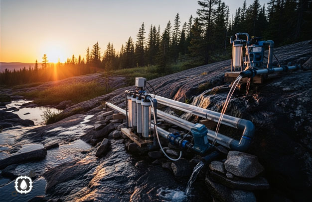 Borehole drilling equipment on site in Sandton