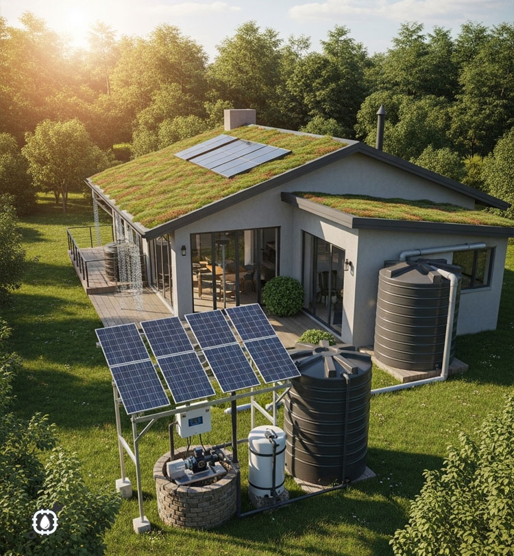 Solar-powered pump installation on a Gauteng property