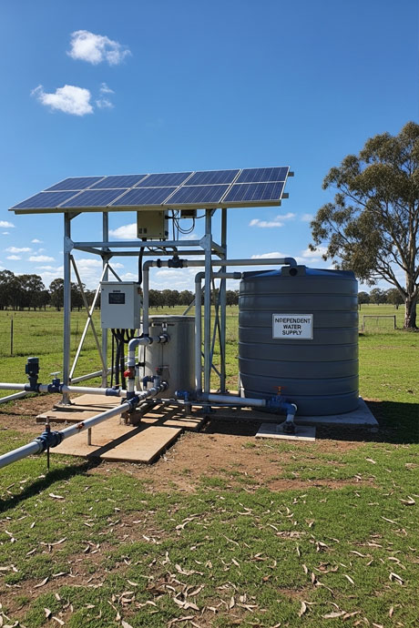Solar pump technician working on site in Gauteng